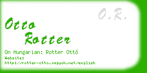 otto rotter business card